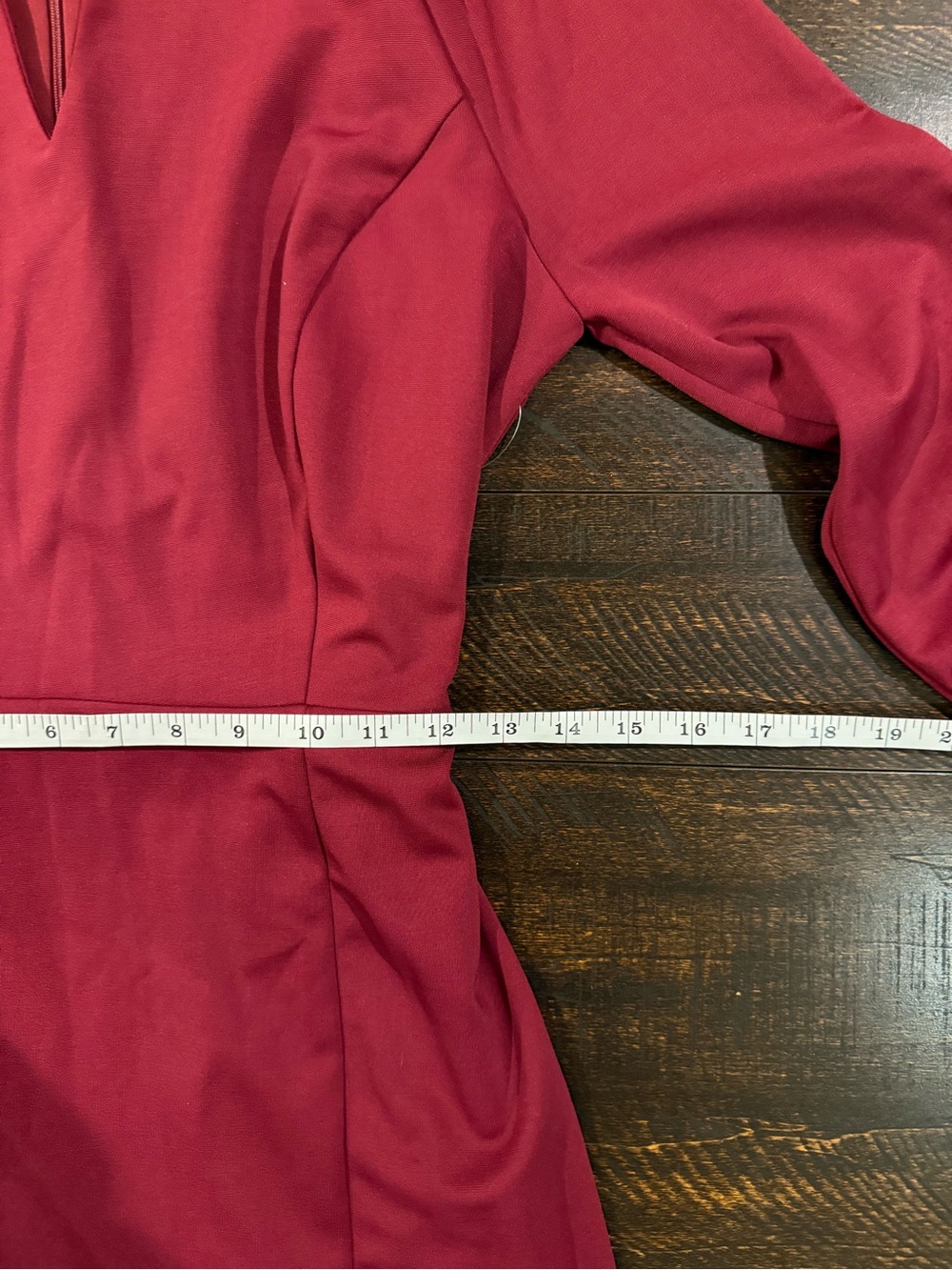 NWT Alexia Admor Burgundy Tie Waist Sheath Dress Large - Picture 12 of 16